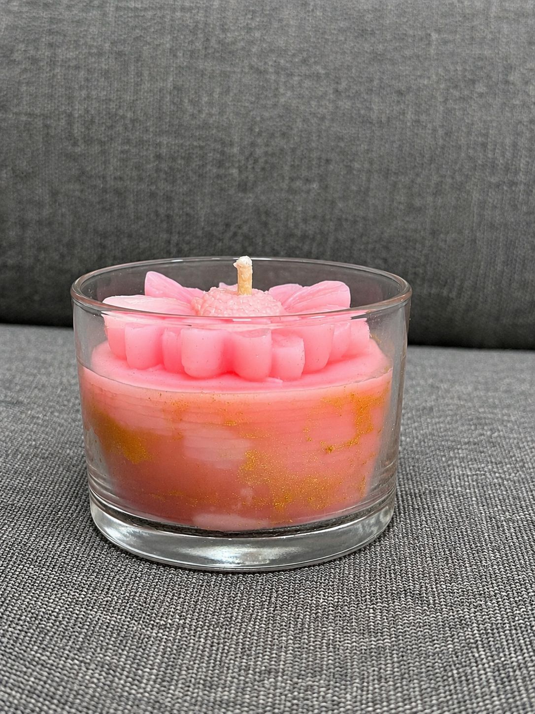 Velas com topo de flor 100g